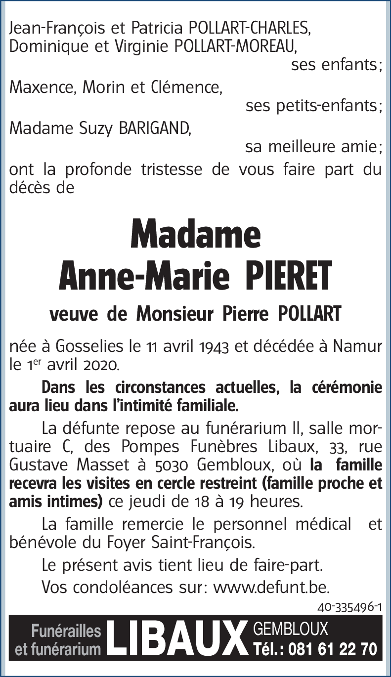 Anne-Marie PIERET