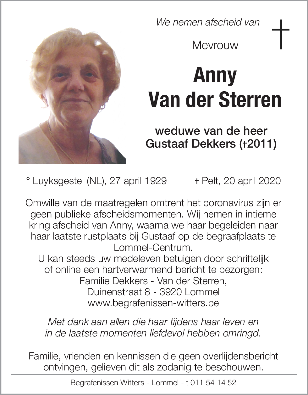 Anny Van der Sterren