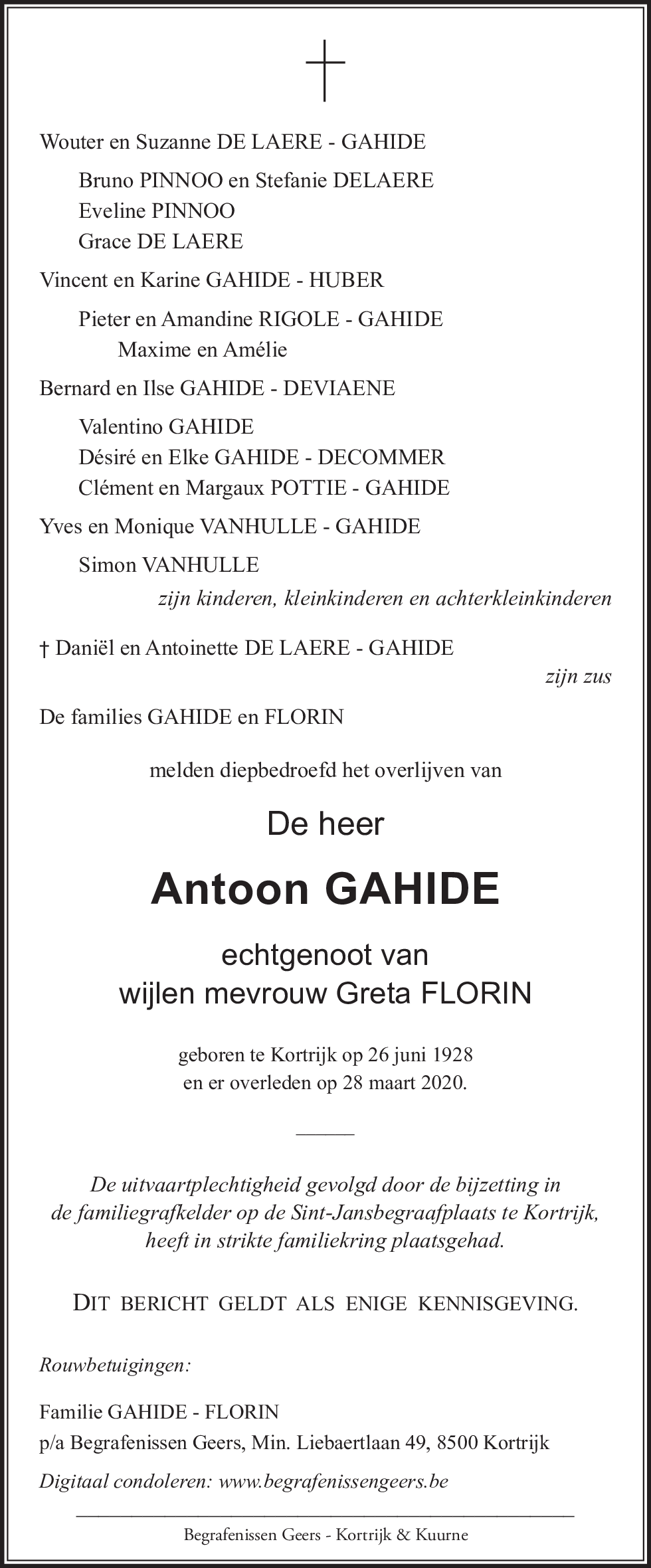 Antoon GAHIDE