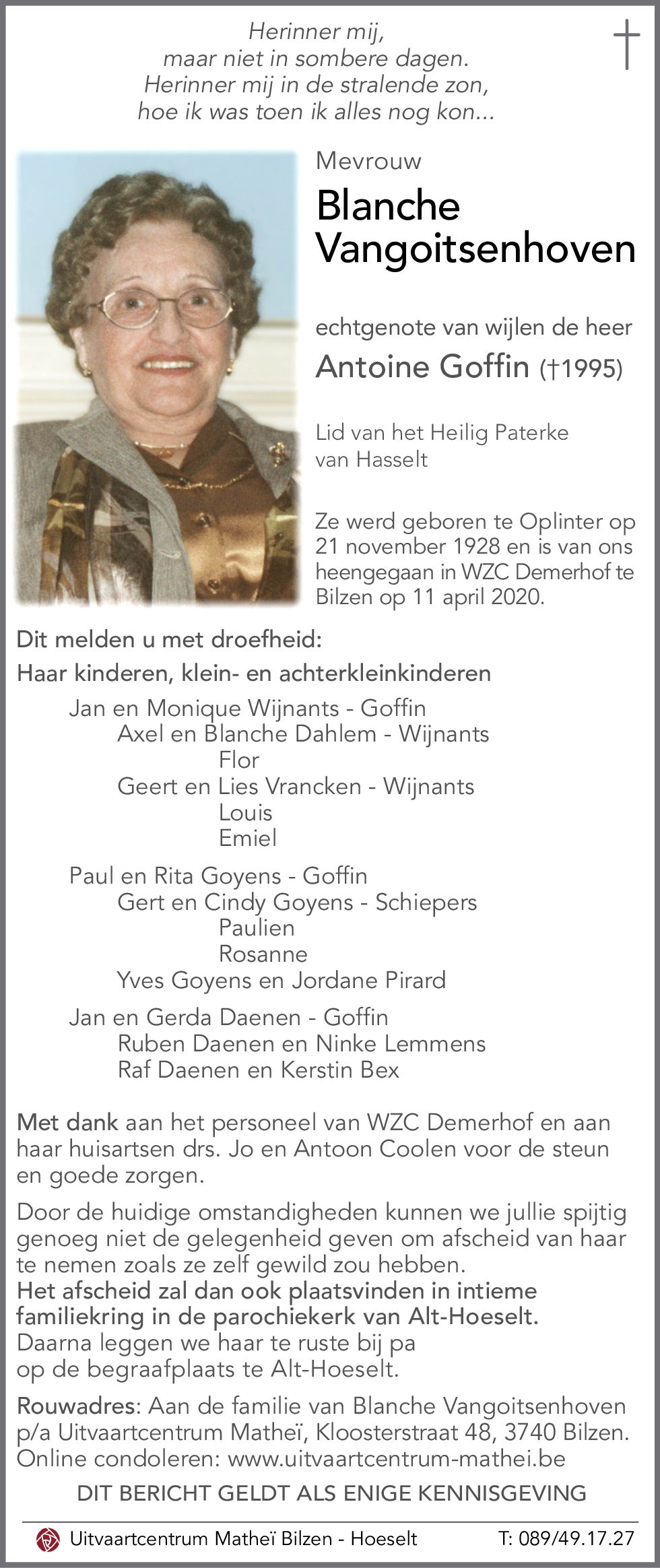 Blanche VANGOITSENHOVEN