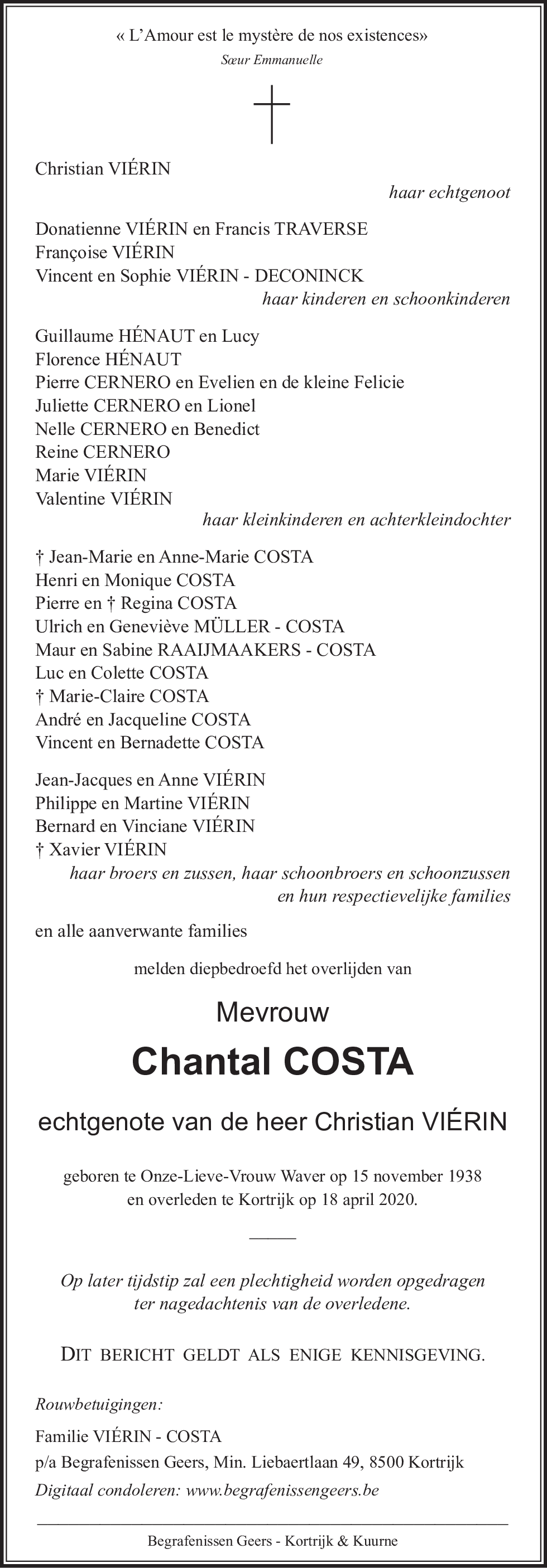 Chantal Viérin - Costa