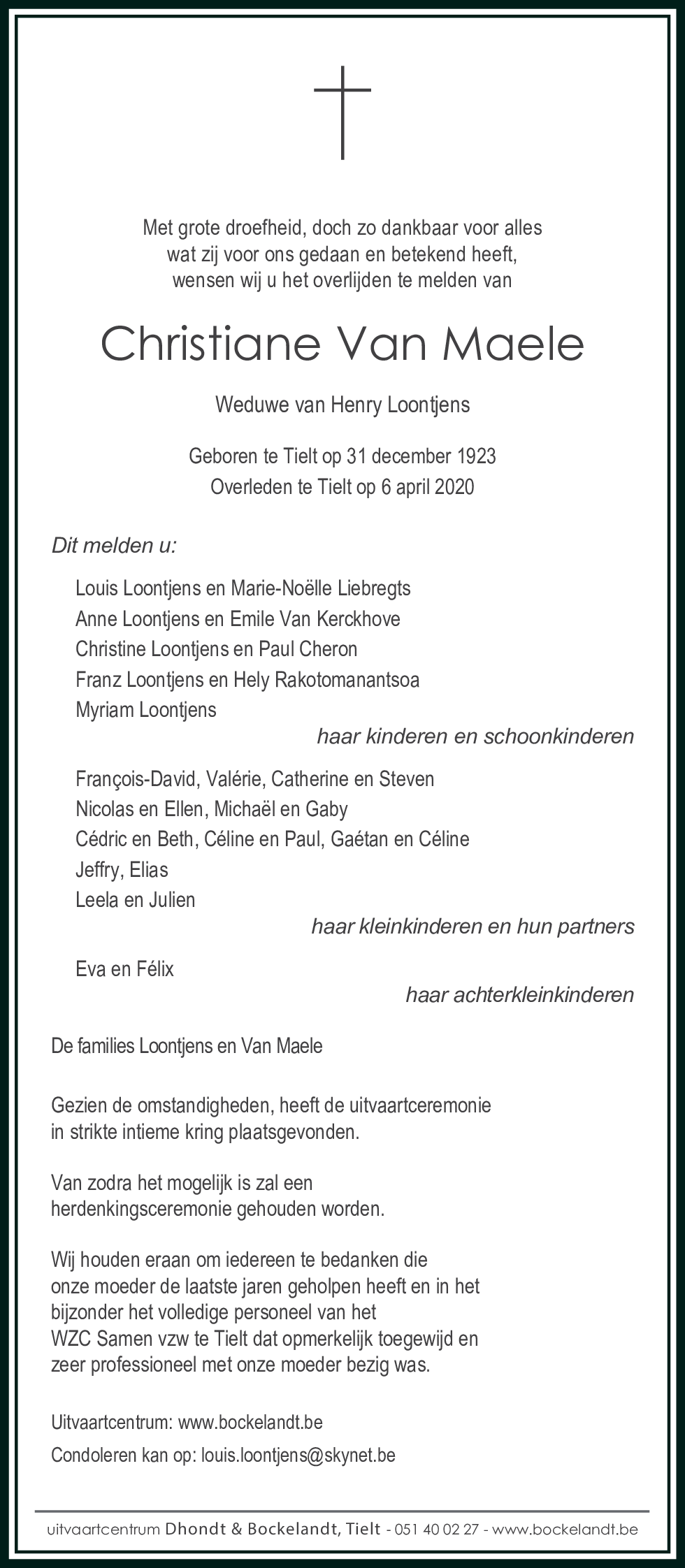 Christiane Van Maele