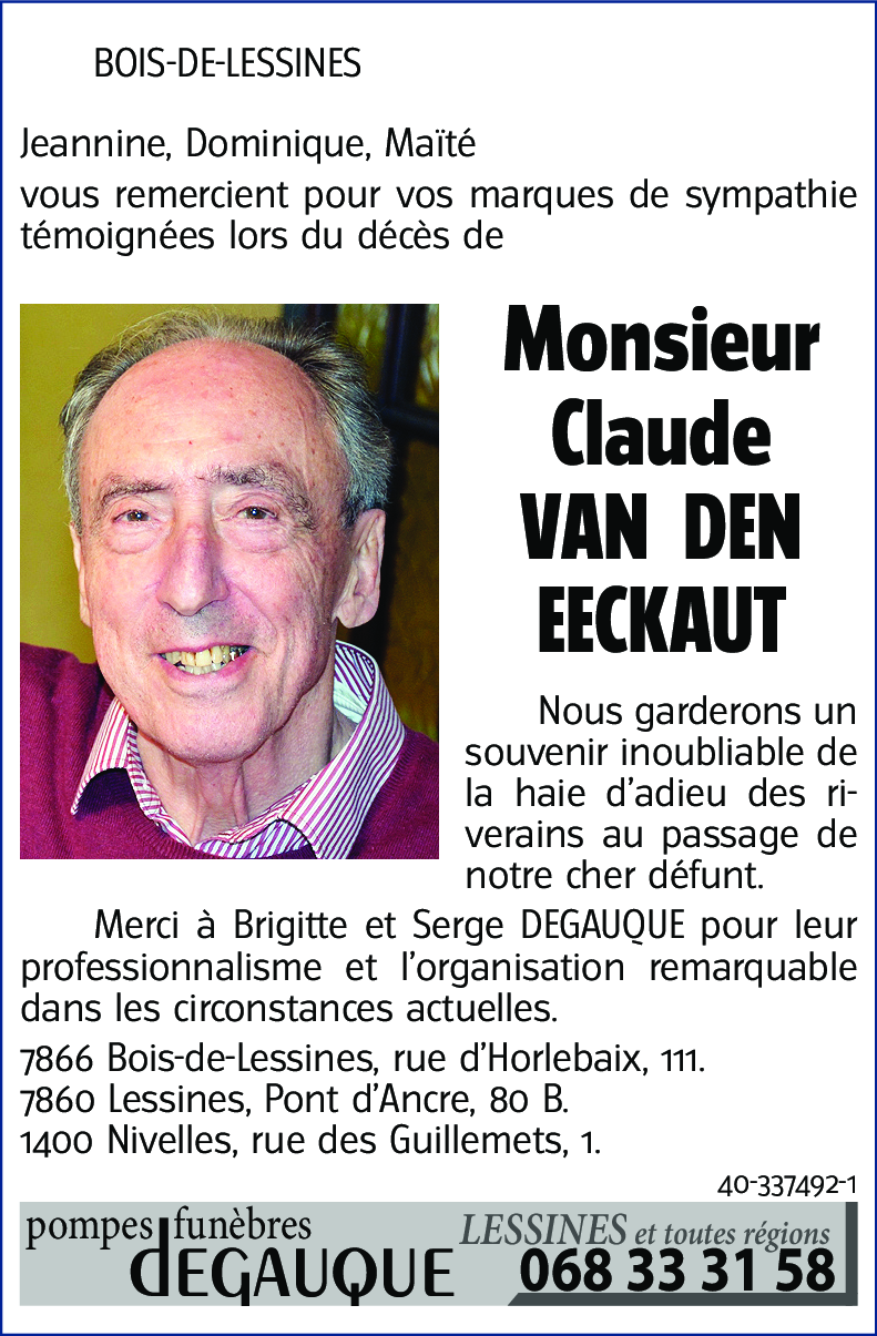 Claude VAN DEN EECKAUT