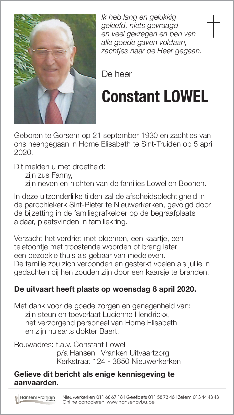 Constant LOWEL