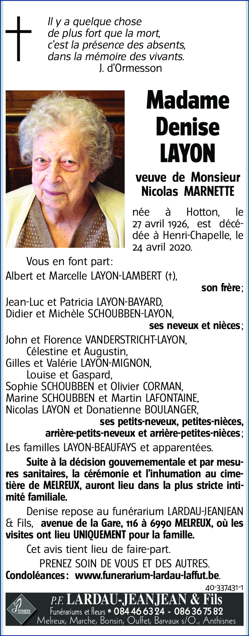 Denise LAYON