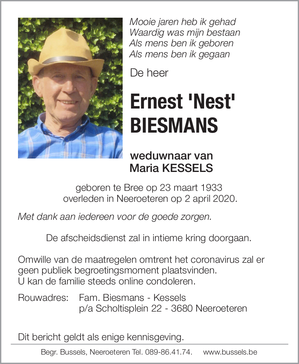 Ernest 'Nest' BIESMANS