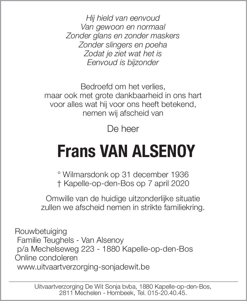 Frans Van Alsenoy