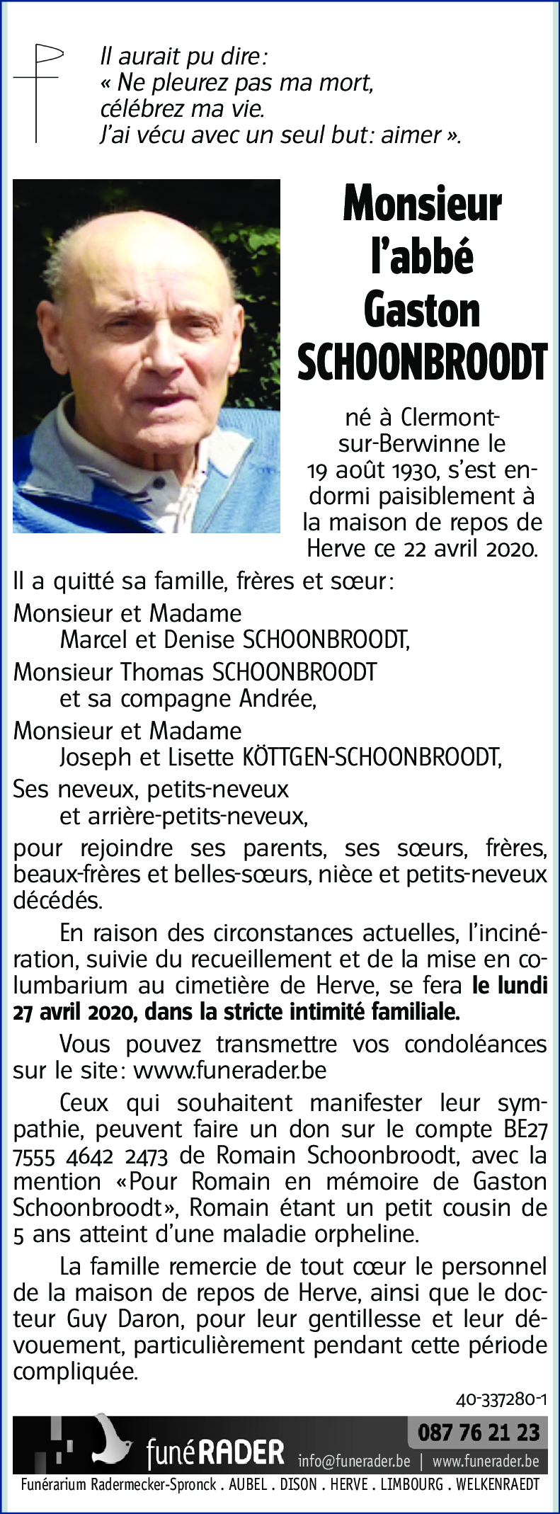 Gaston SCHOONBROODT