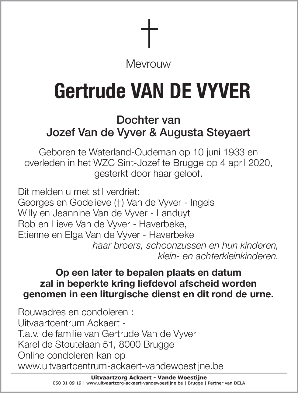 Gertrude Van de Vyver