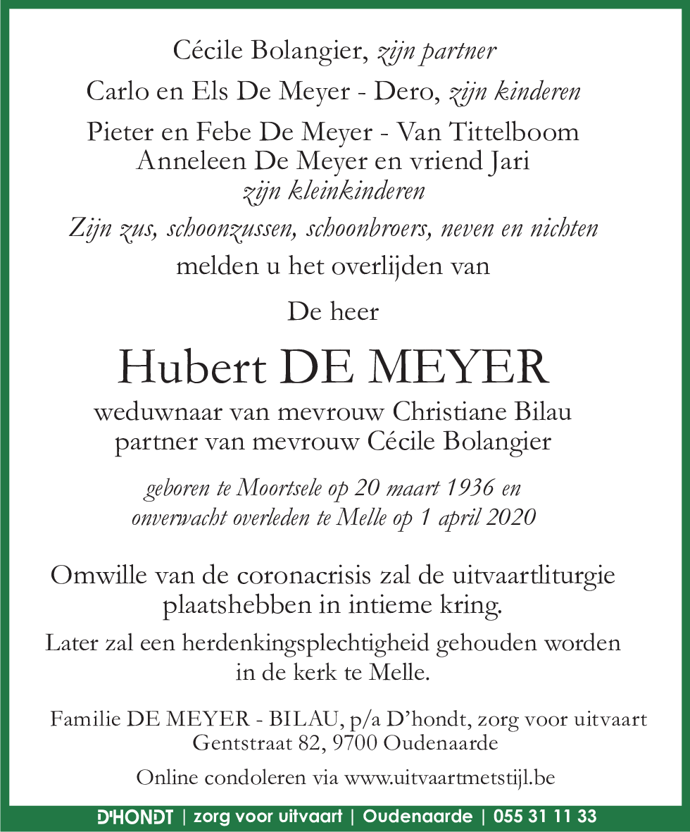 Hubert De Meyer