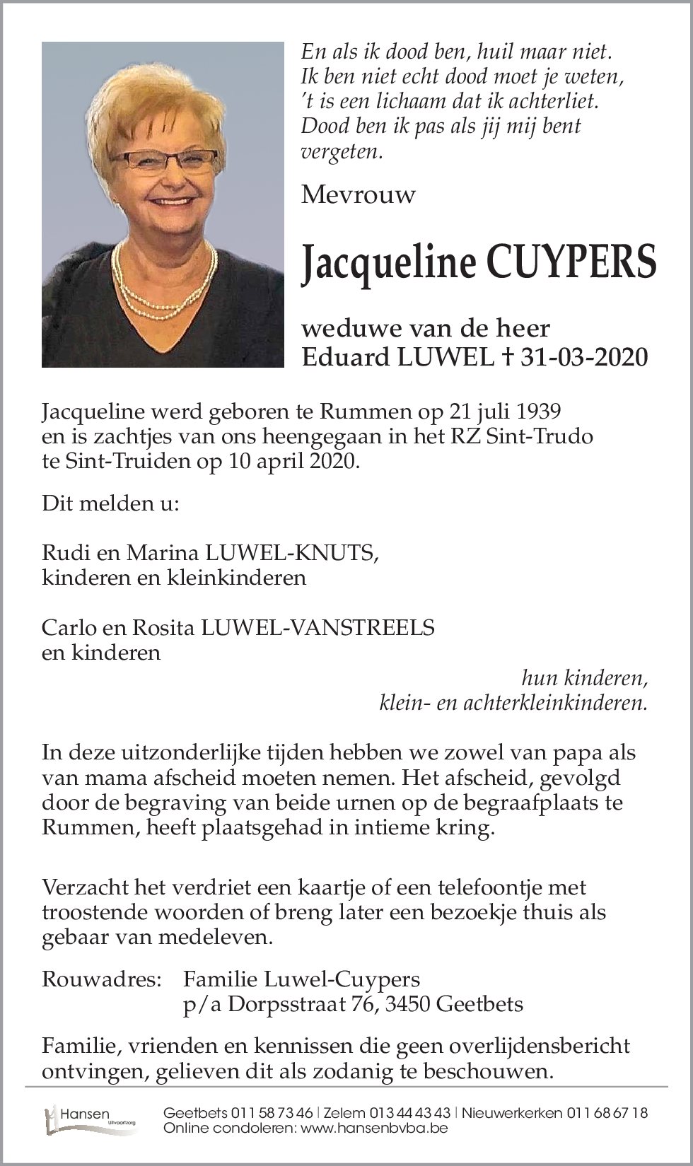 Jacqueline CUYPERS