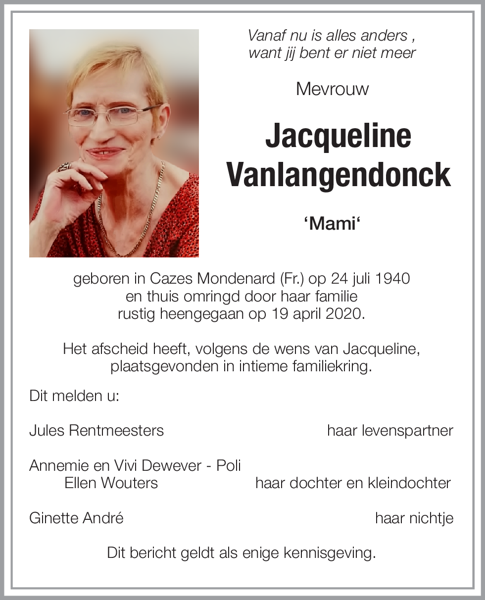 Jacqueline Vanlangendonck
