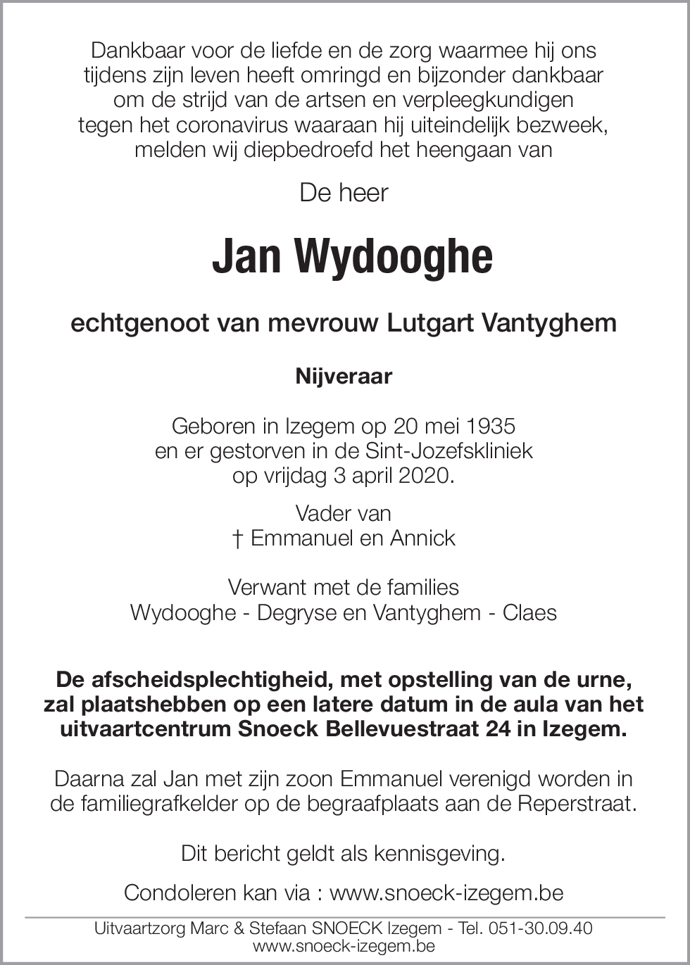 Jan Wydooghe