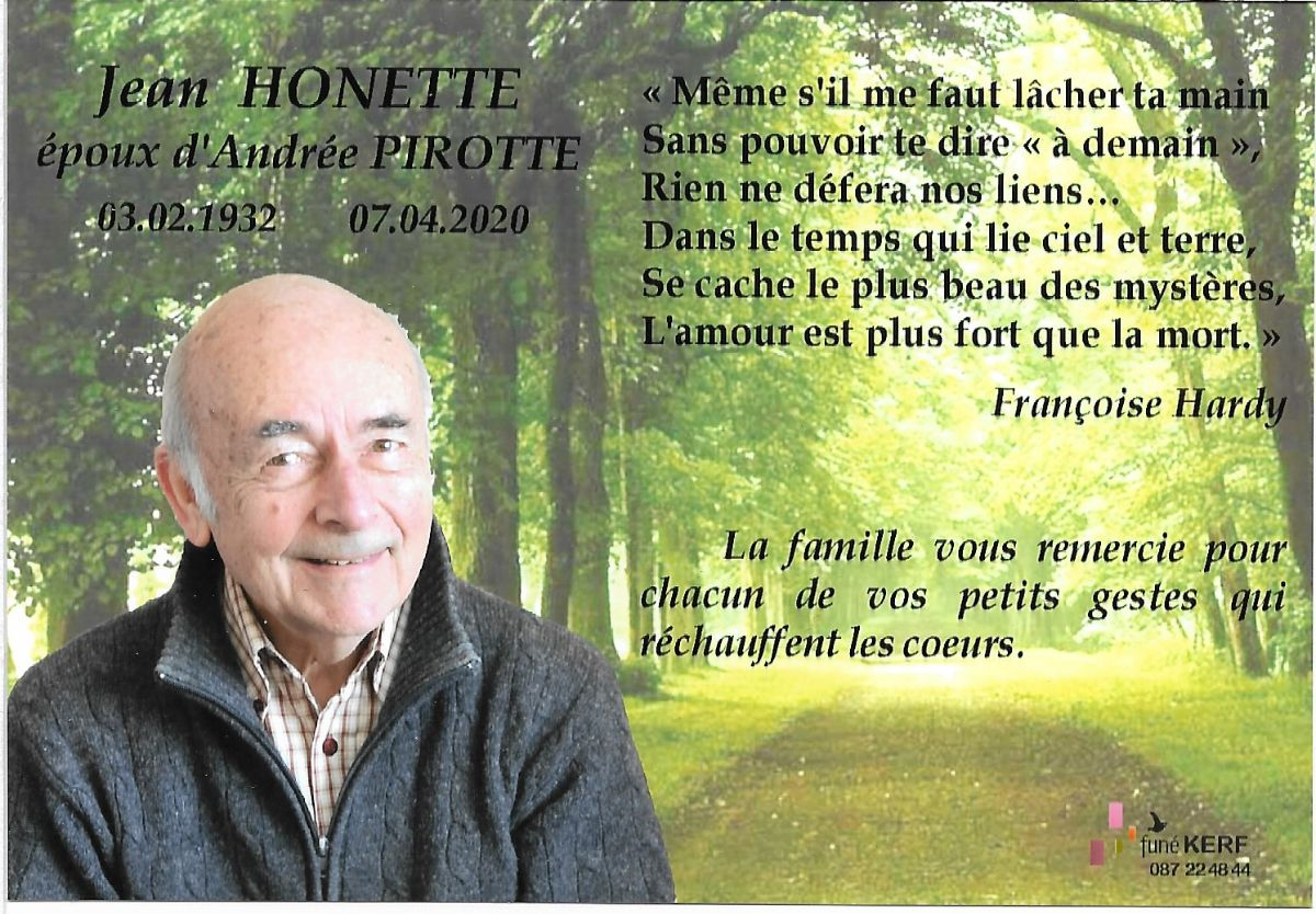 Jean Honette 07 04 Inmemoriam