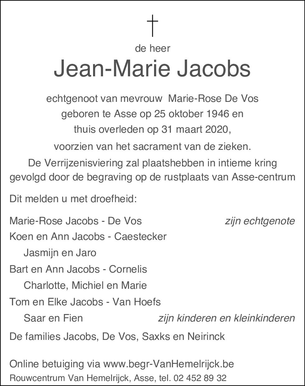 Jean Marie Jacobs