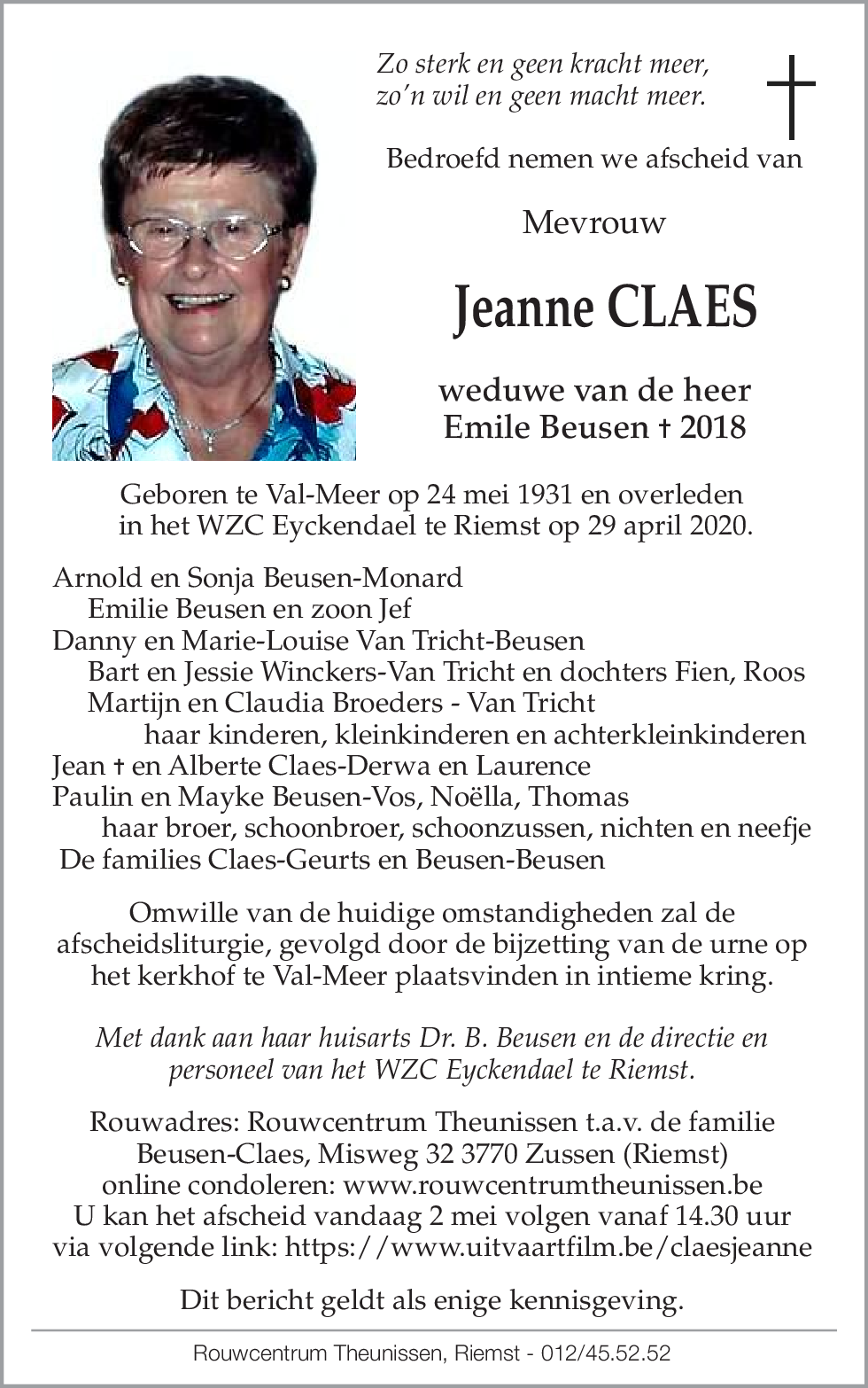 Jeanne Claes