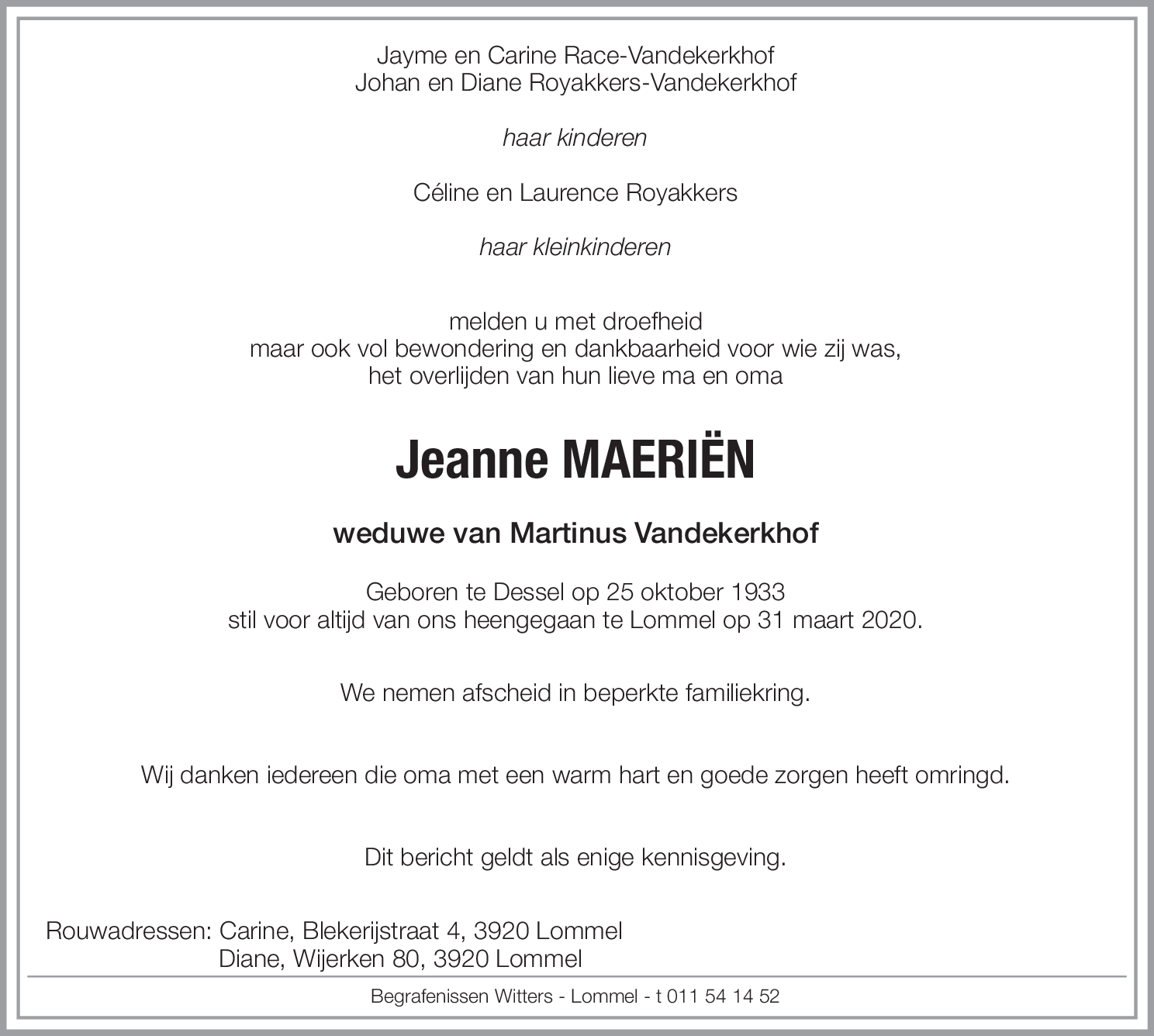 Jeanne Maeriën