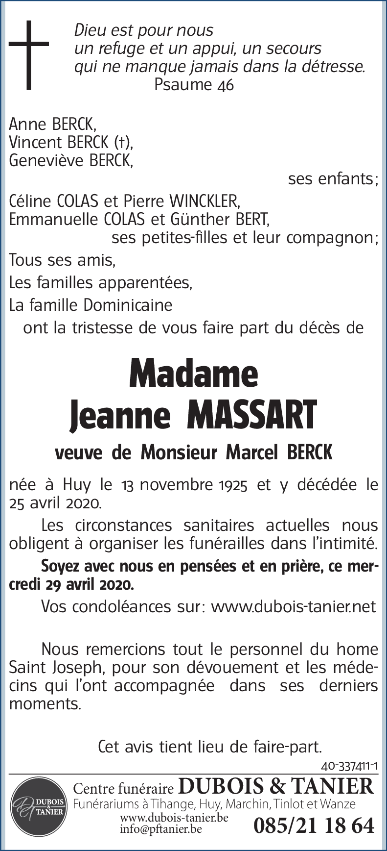 Jeanne MASSART