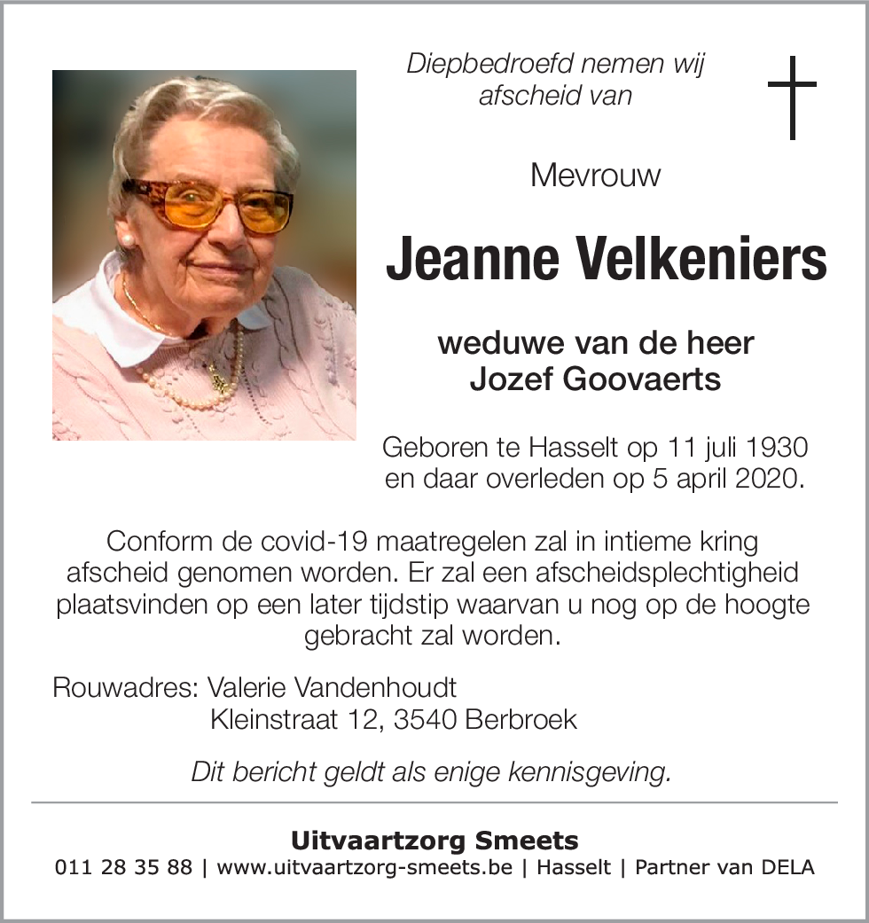 Jeanne Velkeniers