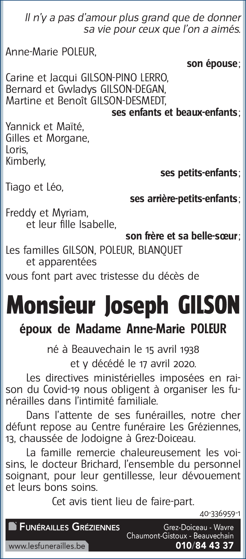 Joseph GILSON