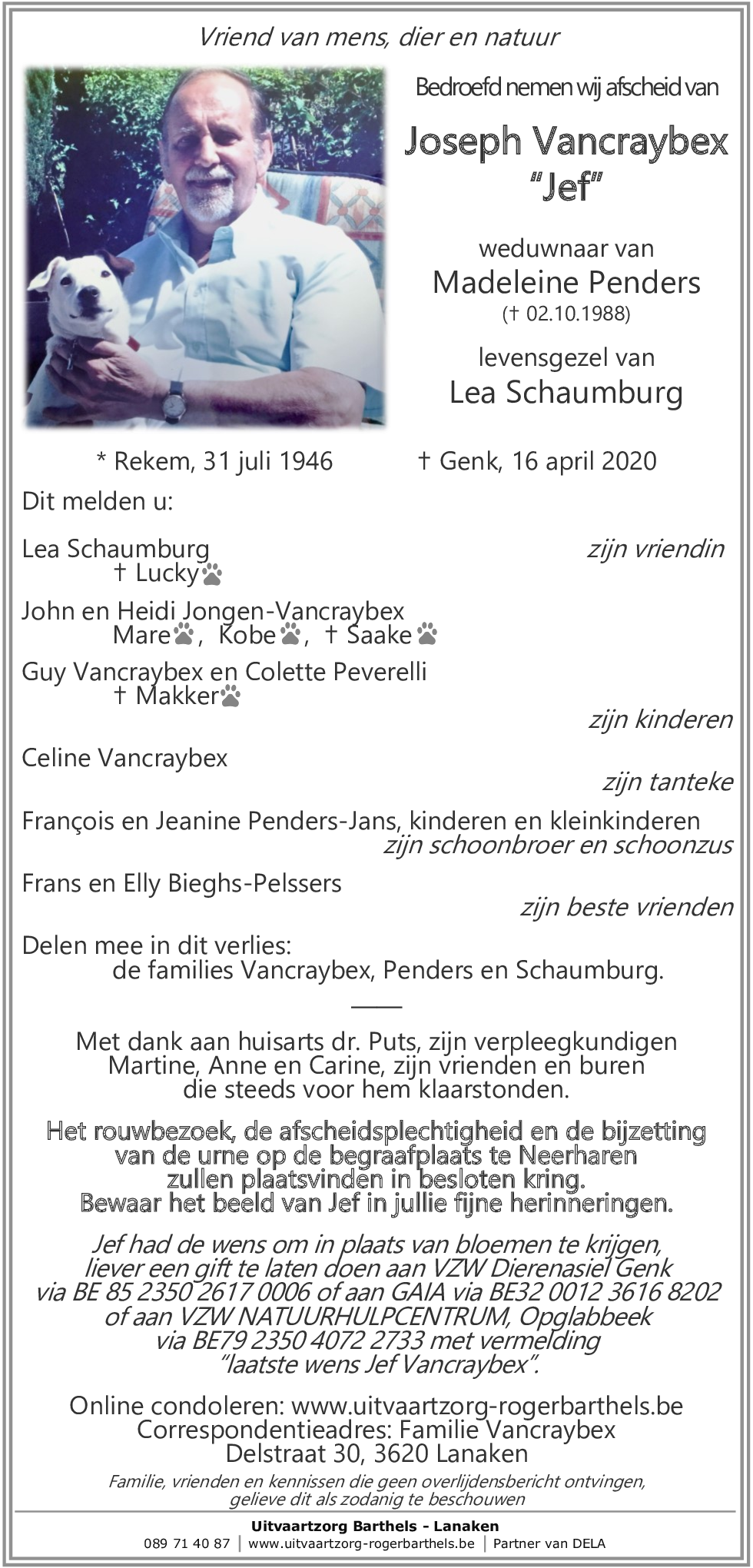 Joseph   -Jef- Vancraybex