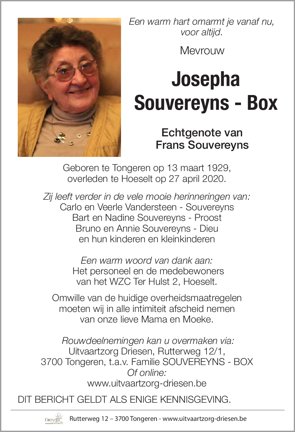 Josepha Souvereyns - Box