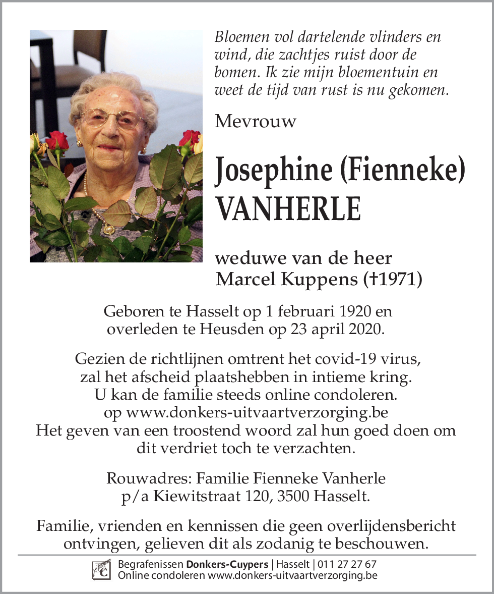 Josephine (Fienneke) Vanherle