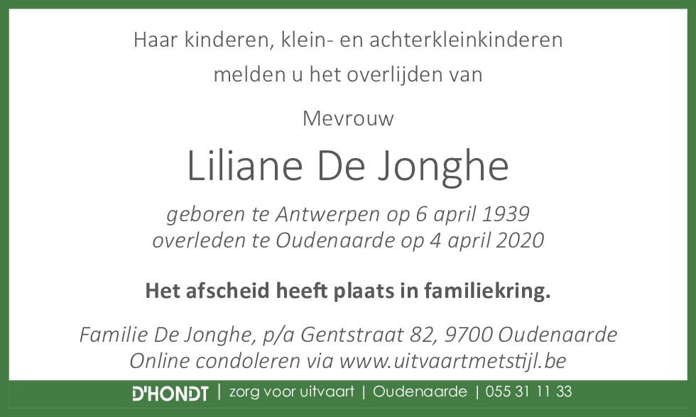 Liliane De Jonghe