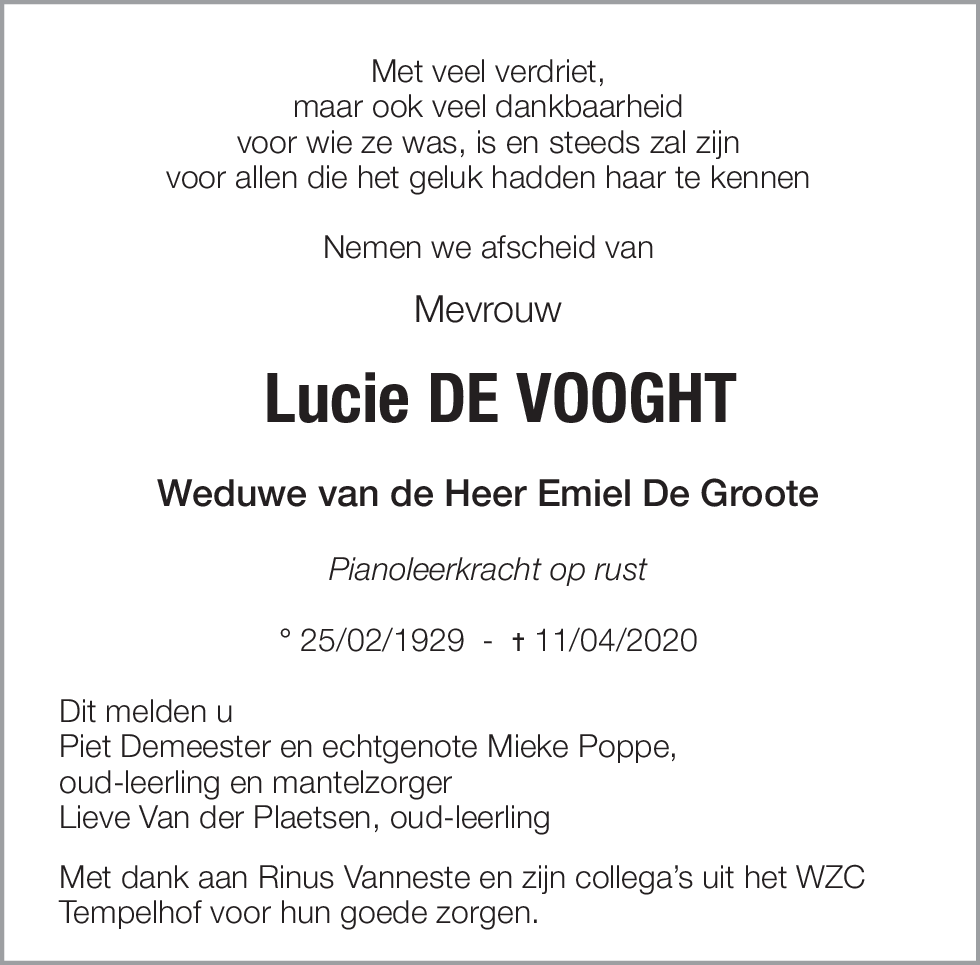 Lucie De Vooght