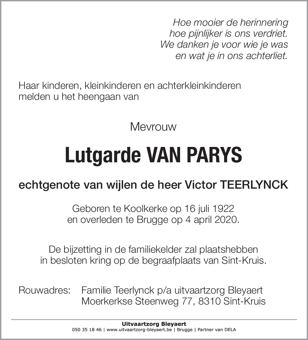Lutgarde Van Parys