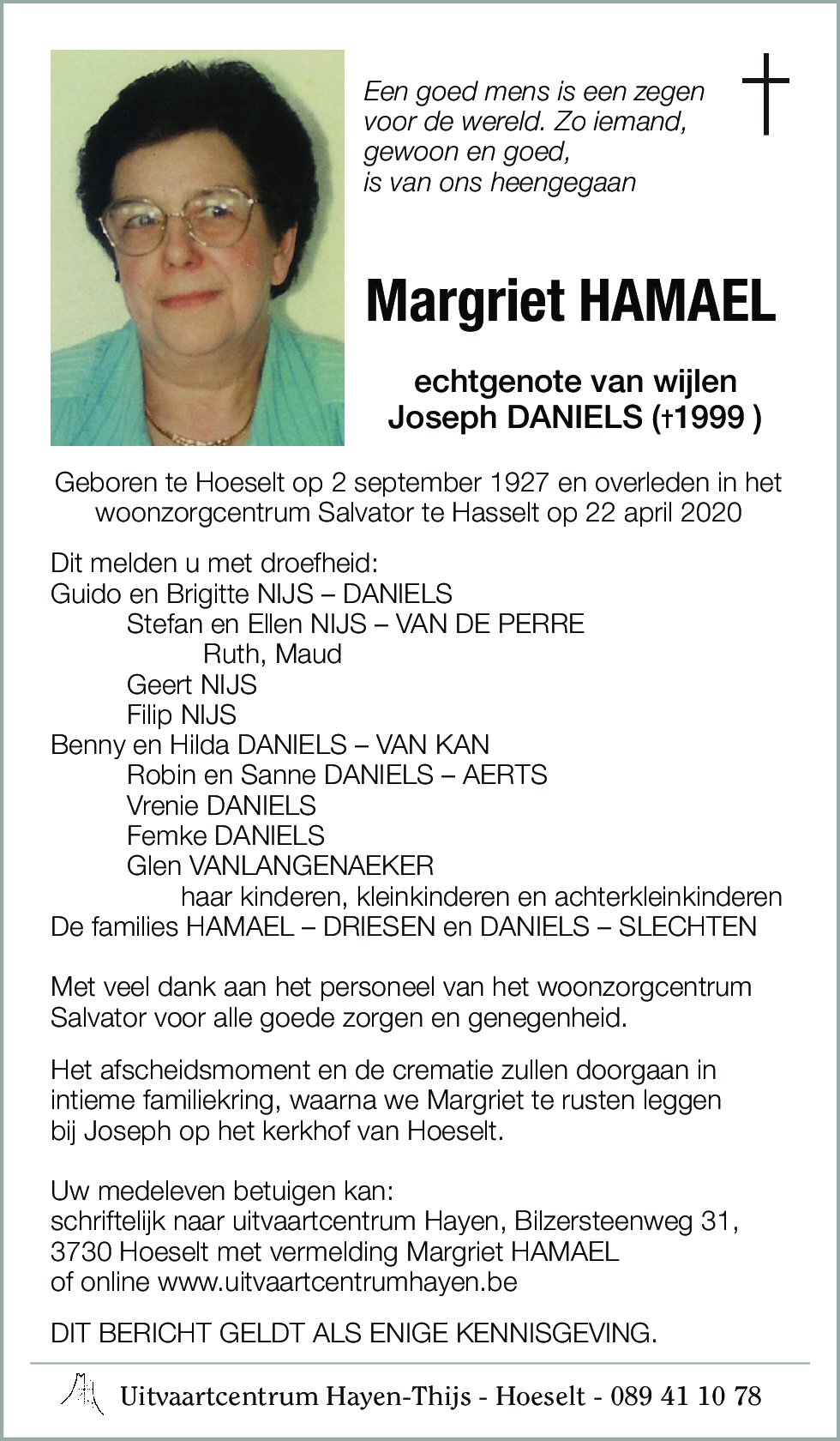 Margriet HAMAEL