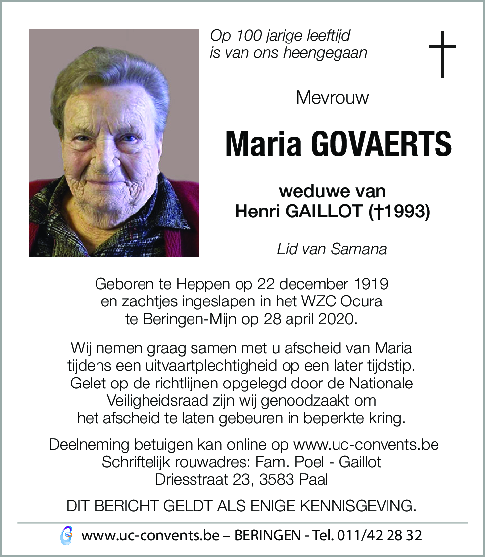 Maria Govaerts