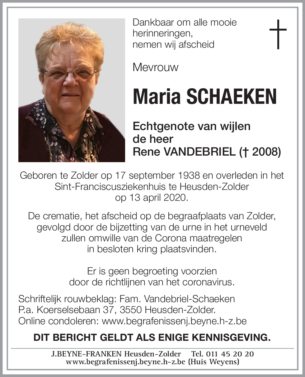 Maria SCHAEKEN