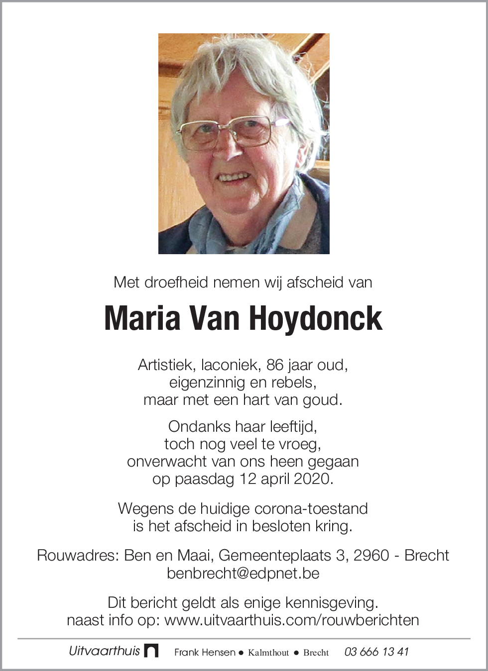 Maria Van Hoydonck