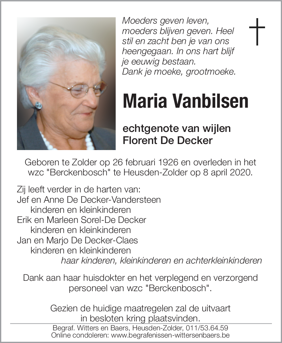 Maria Vanbilsen