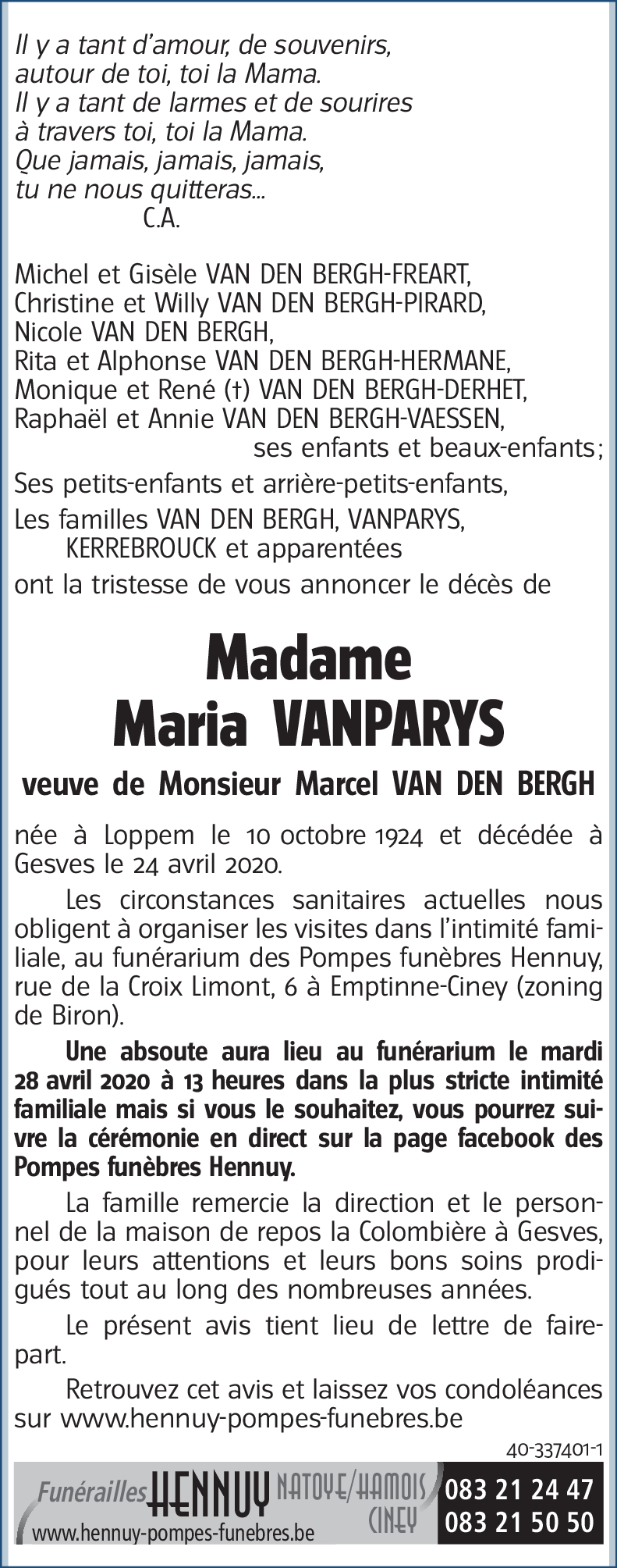 Maria VANPARYS