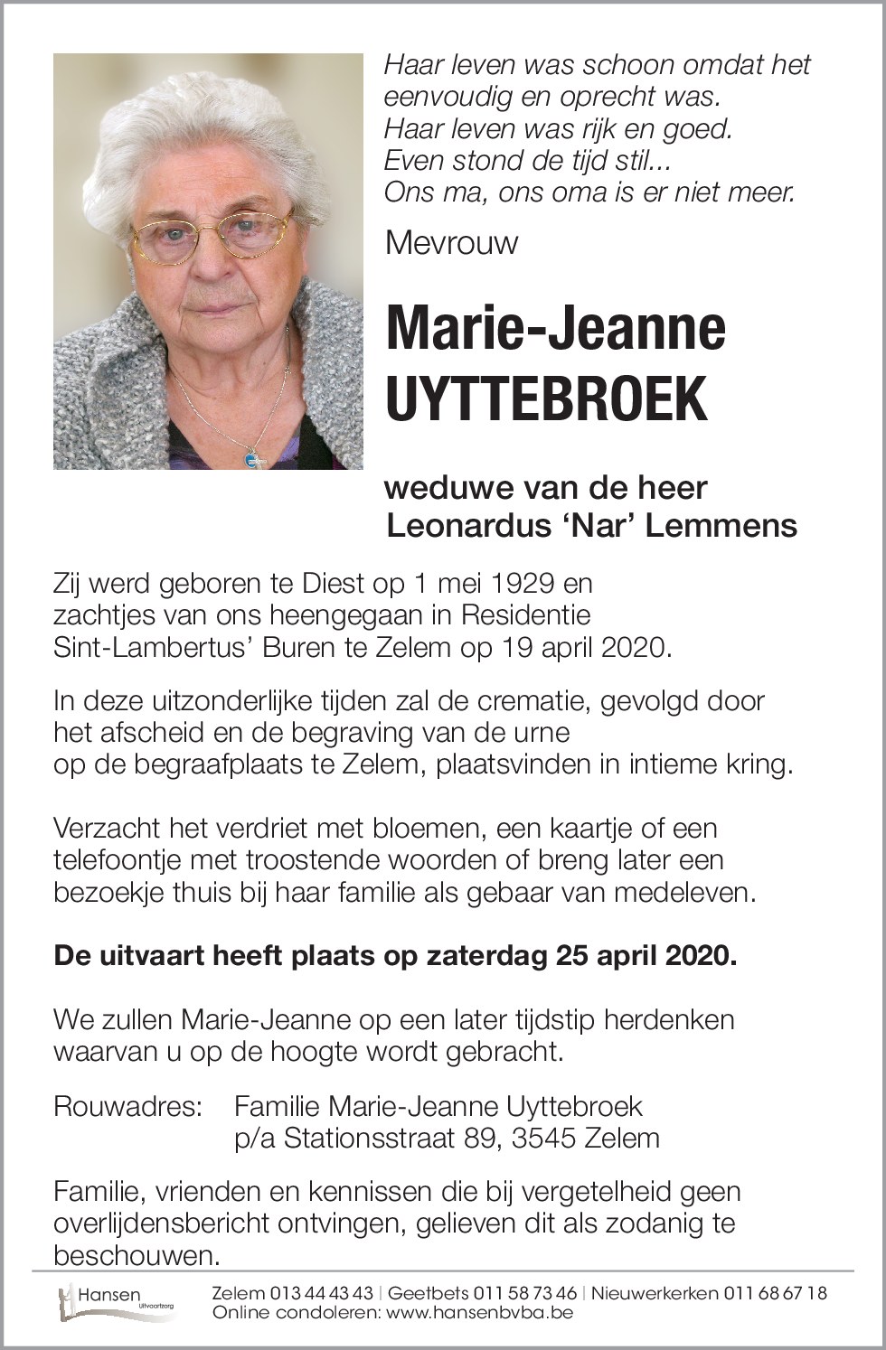 Marie-Jeanne UYTTEBROEK