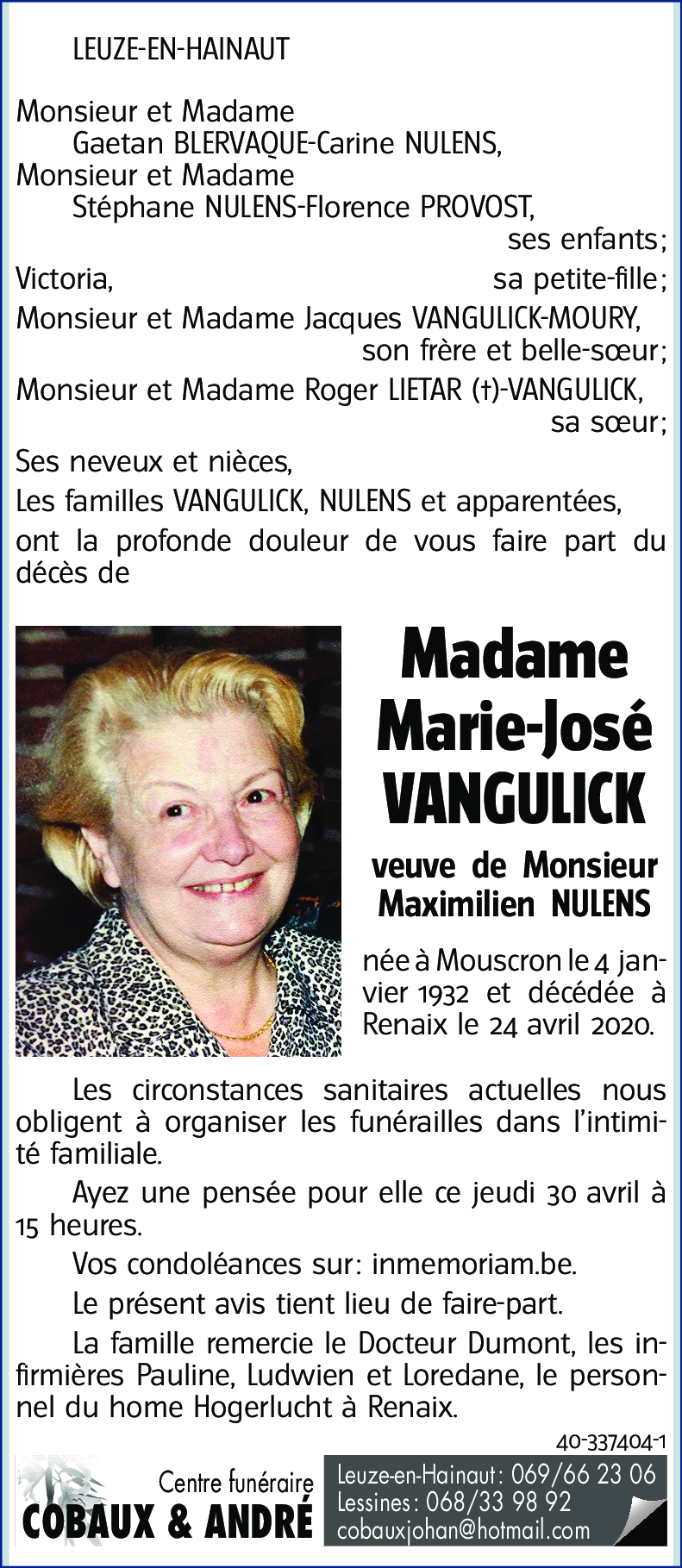 Marie-José VANGULICK