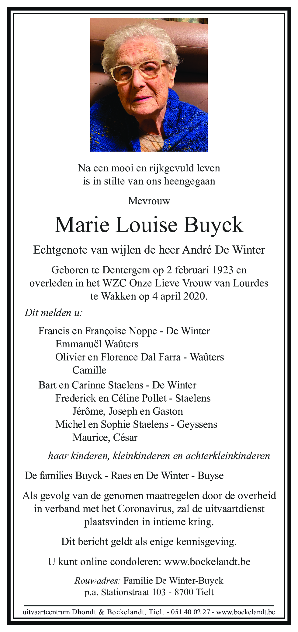 Marie Louise Buyck