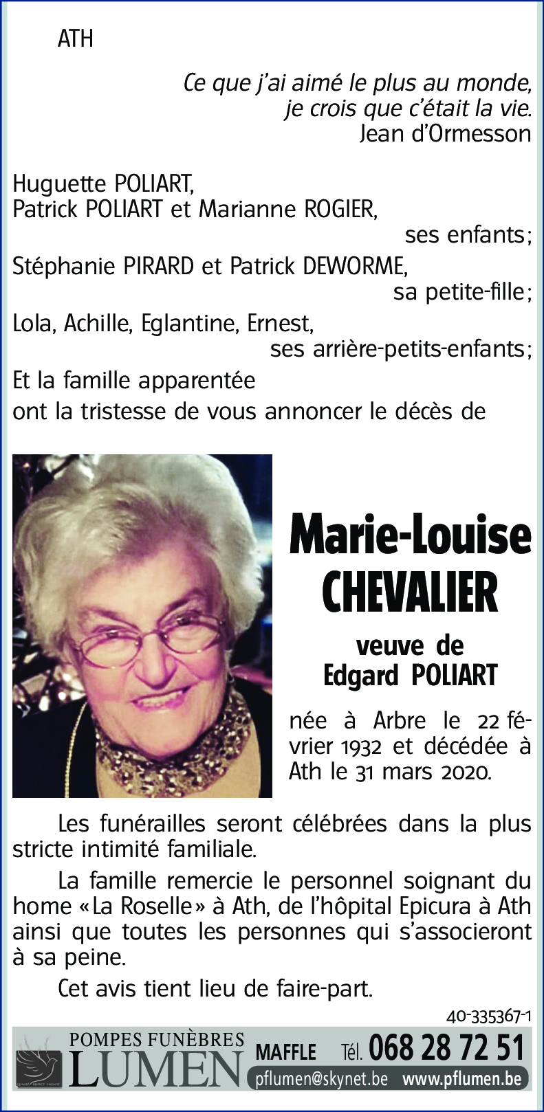Marie-Louise CHEVALIER