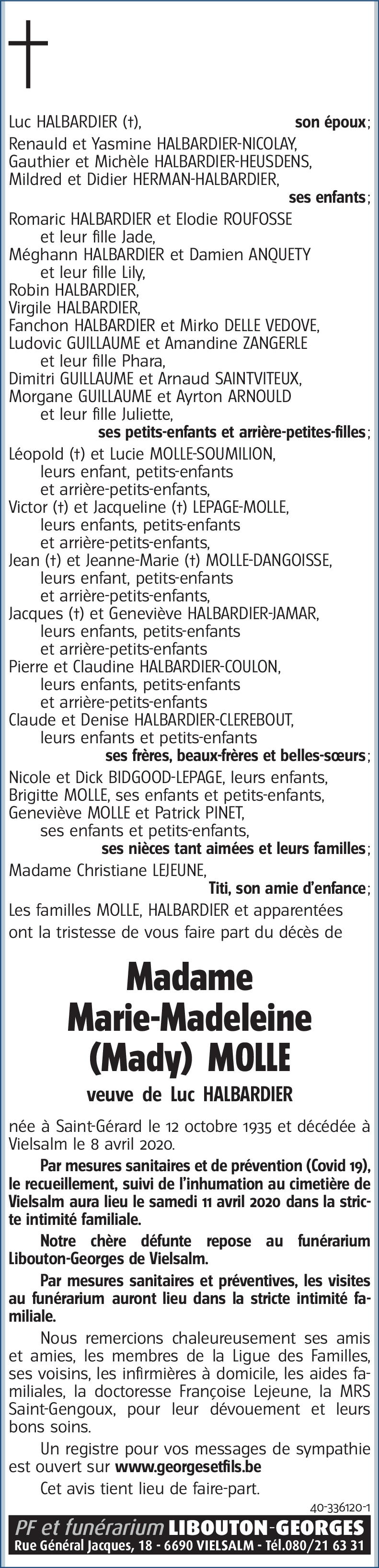 marie-Madeleine (Mady) MOLLE