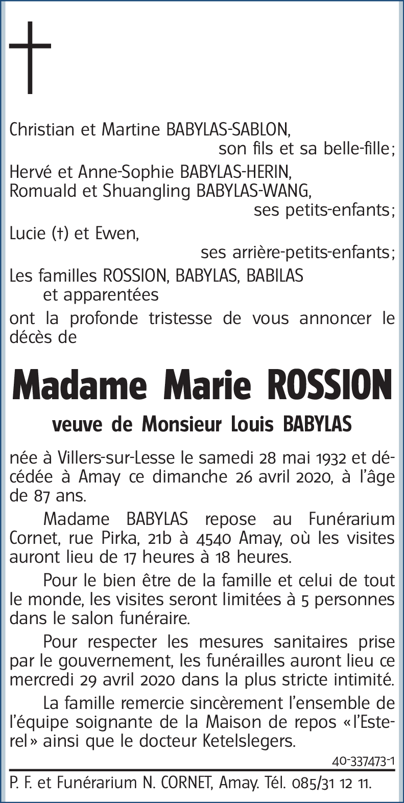Marie ROSSION