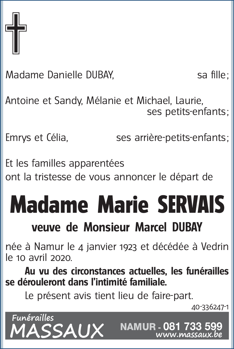 Marie SERVAIS
