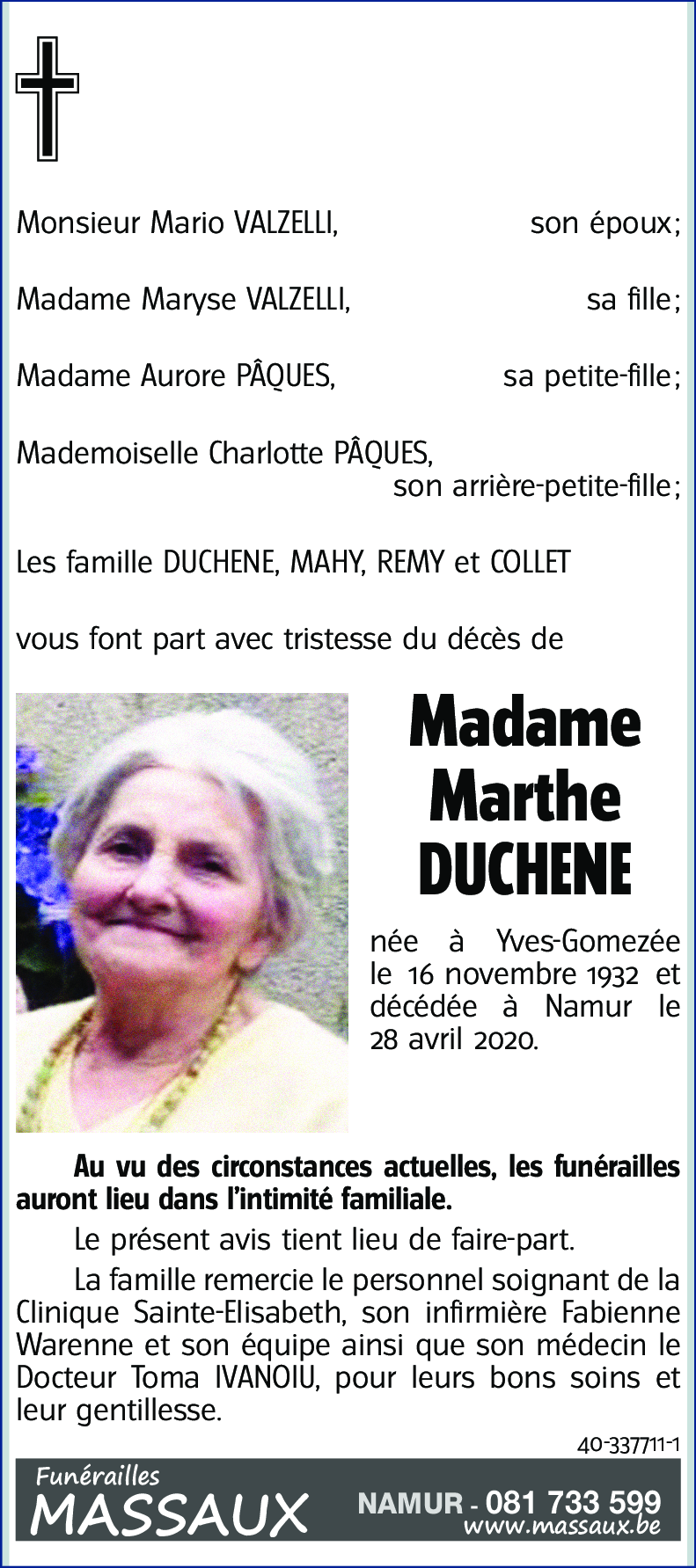 Marthe DUCHENE
