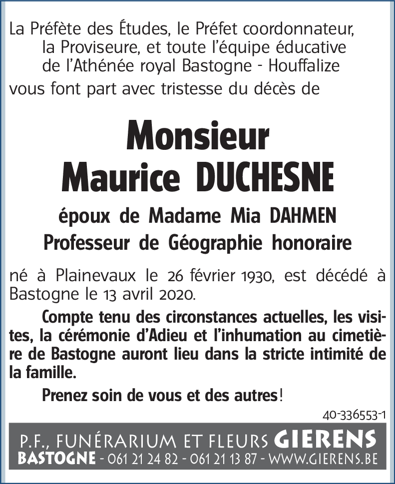 Maurice DUCHESNE