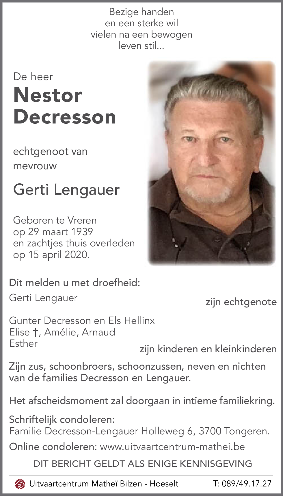 NESTOR DECRESSON