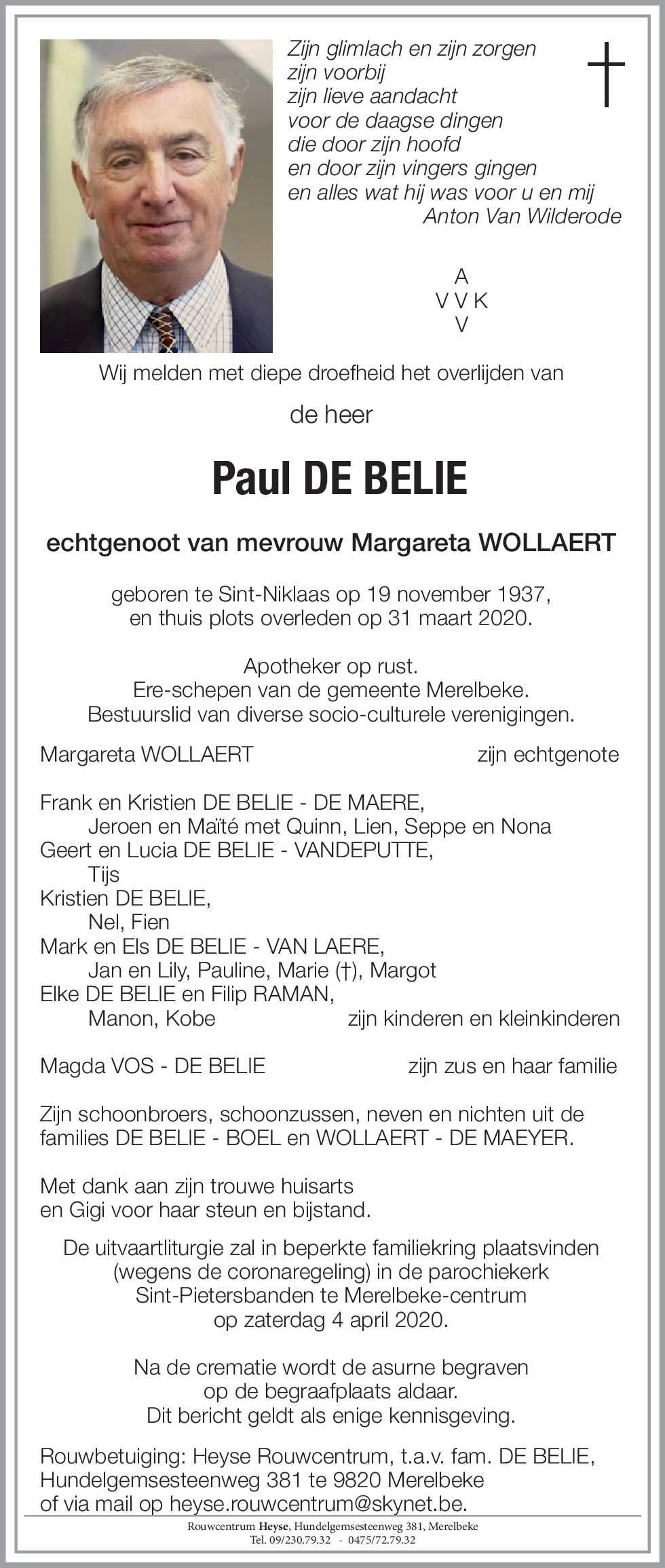 Paul DE BELIE