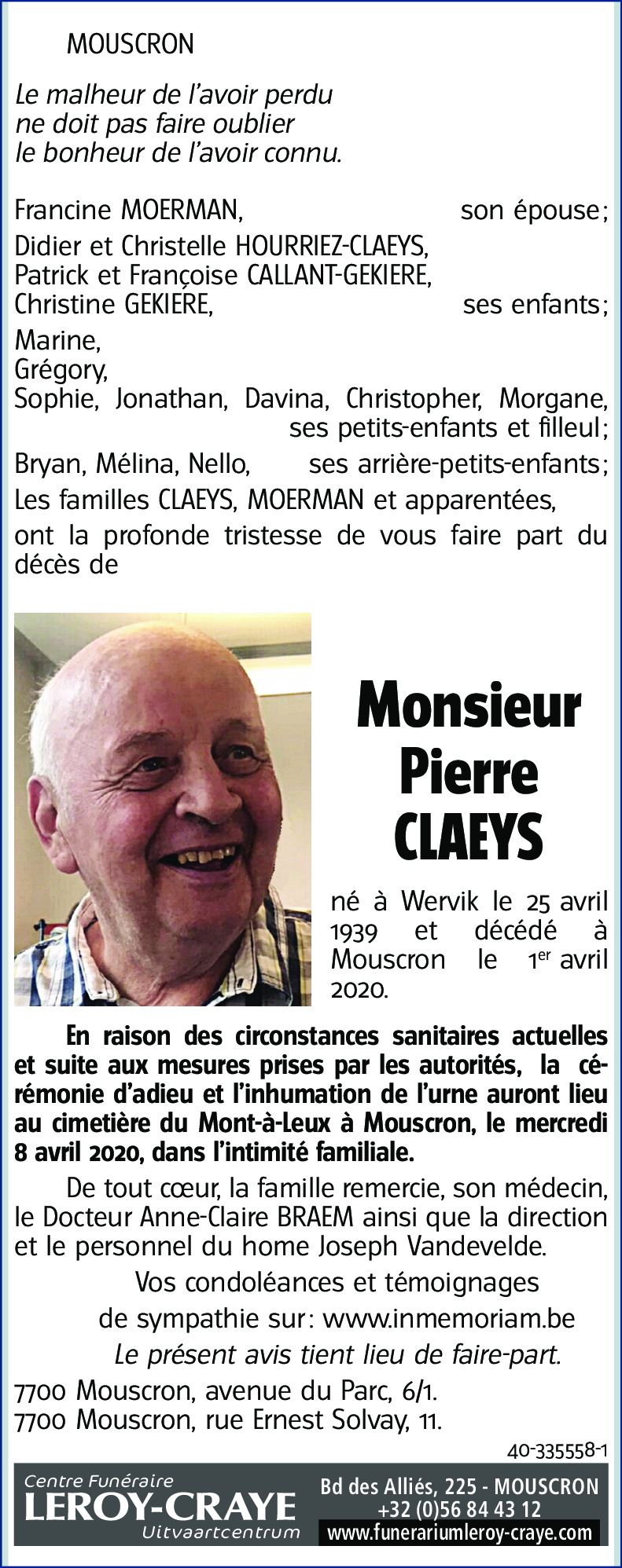 Pierre CLAEYS