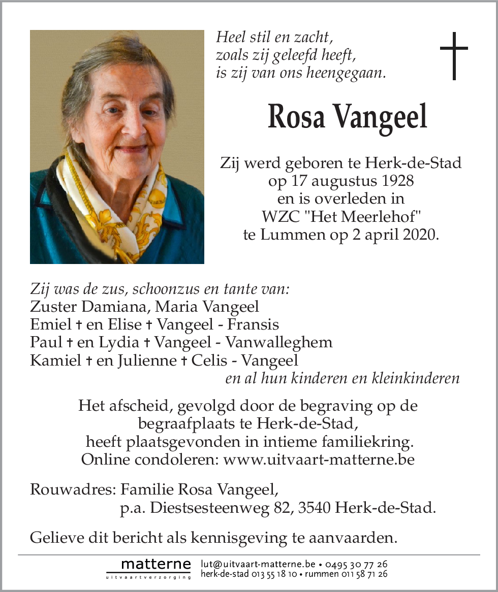 Rosa Vangeel