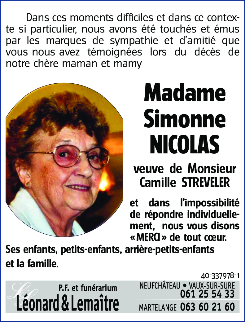Simonne NICOLAS